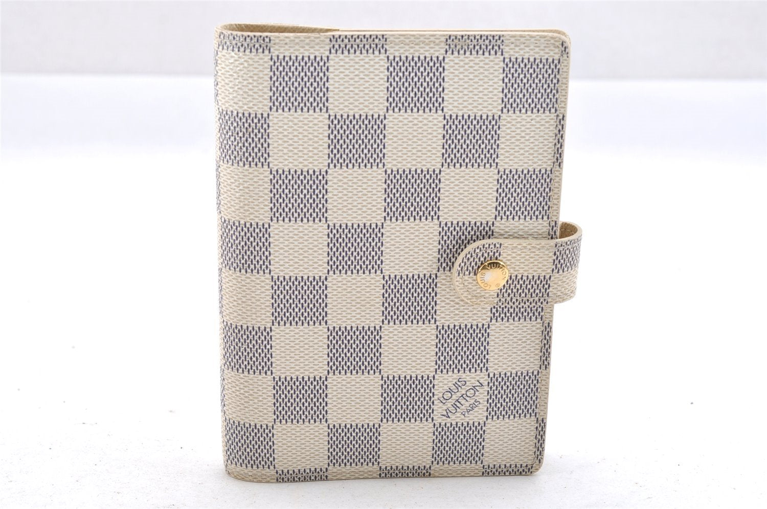 Authentic Louis Vuitton Damier Azur Agenda PM Notebook Cover R20706 LV 4061I