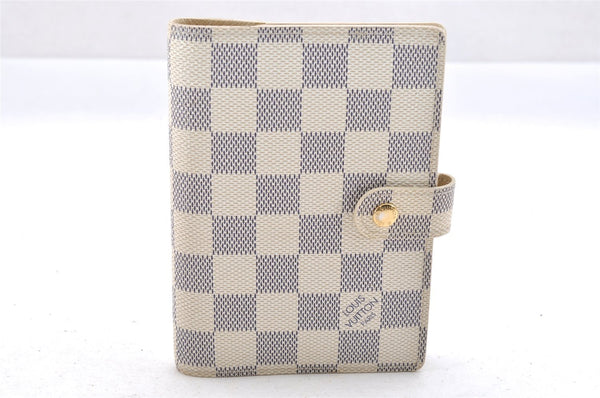 Authentic Louis Vuitton Damier Azur Agenda PM Notebook Cover R20706 LV 4061I