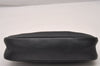 Authentic GUCCI Web Sherry Line Hand Bag Pouch Canvas Leather 92820 Black 4062I