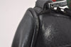 Authentic GUCCI Web Sherry Line Hand Bag Pouch Canvas Leather 92820 Black 4062I