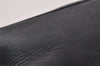 Authentic GUCCI Web Sherry Line Hand Bag Pouch Canvas Leather 92820 Black 4062I