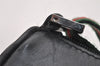Authentic GUCCI Web Sherry Line Hand Bag Pouch Canvas Leather 92820 Black 4062I