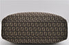 Authentic FENDI Zucchino Shoulder Tote Bag Canvas Leather Brown 4063D