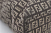 Authentic FENDI Zucchino Shoulder Tote Bag Canvas Leather Brown 4063D