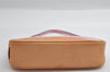 Authentic COACH Signature Hand Bag Pouch Purse Canvas Leather 6094 Pink 4063I