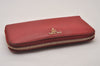 Authentic PRADA Vintage Saffiano Multic Leather Long Wallet Purse Red 4066I