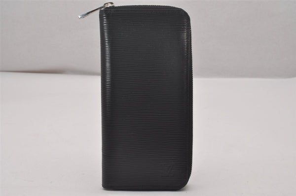 Authentic Louis Vuitton Epi Zippy Wallet Vertical Purse Black M60965 LV 4067I