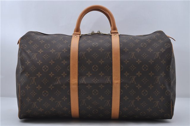 Authentic Louis Vuitton Monogram Keepall 50 Boston Bag M41426 LV 4068D