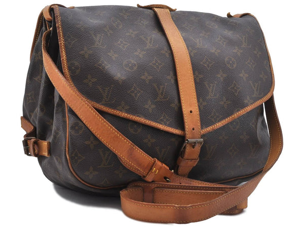 Auth Louis Vuitton Monogram Saumur 35 Shoulder Cross Body Bag M42254 LV 4070D