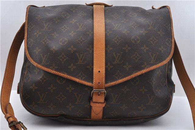 Auth Louis Vuitton Monogram Saumur 35 Shoulder Cross Body Bag M42254 LV 4070D