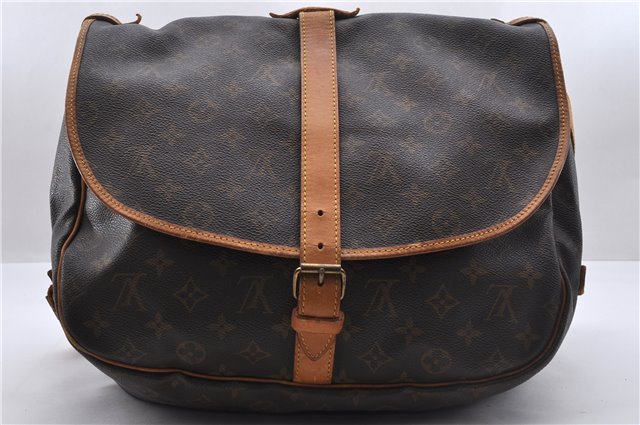 Auth Louis Vuitton Monogram Saumur 35 Shoulder Cross Body Bag M42254 LV 4070D