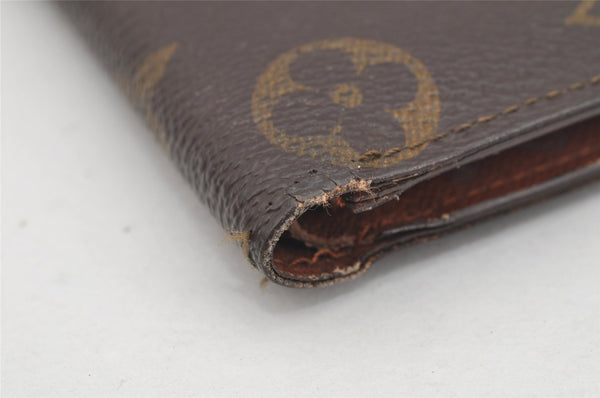 Authentic Louis Vuitton Monogram Porte Billet Carte Credit Monnaie Wallet 4070I