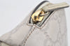 Authentic GUCCI Vintage Guccissima GG Leather Pouch Purse 141811 White 4076I