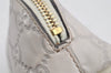 Authentic GUCCI Vintage Guccissima GG Leather Pouch Purse 141811 White 4076I