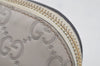 Authentic GUCCI Vintage Guccissima GG Leather Pouch Purse 141811 White 4076I