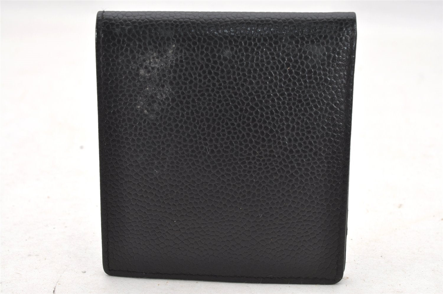 Authentic Christian Dior Vintage Bifold Wallet Purse Leather Black CD 4080I