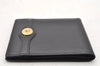 Authentic Christian Dior Vintage Bifold Wallet Purse Leather Black CD 4080I