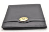 Authentic Christian Dior Vintage Bifold Wallet Purse Leather Black CD 4080I