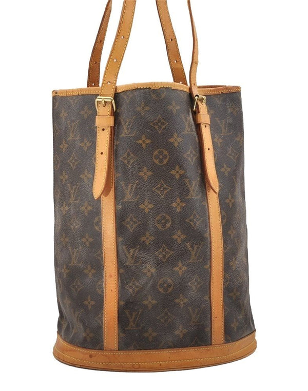 Authentic Louis Vuitton Monogram Bucket GM Shoulder Tote Bag M42236 Junk 4081I