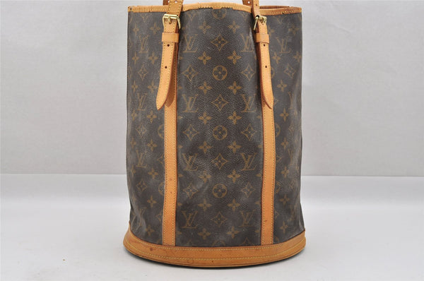 Authentic Louis Vuitton Monogram Bucket GM Shoulder Tote Bag M42236 Junk 4081I