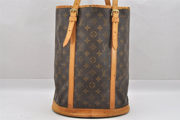 Authentic Louis Vuitton Monogram Bucket GM Shoulder Tote Bag M42236 Junk 4081I