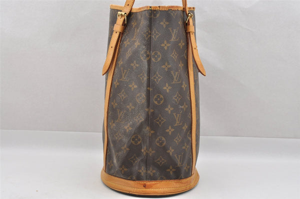 Authentic Louis Vuitton Monogram Bucket GM Shoulder Tote Bag M42236 Junk 4081I
