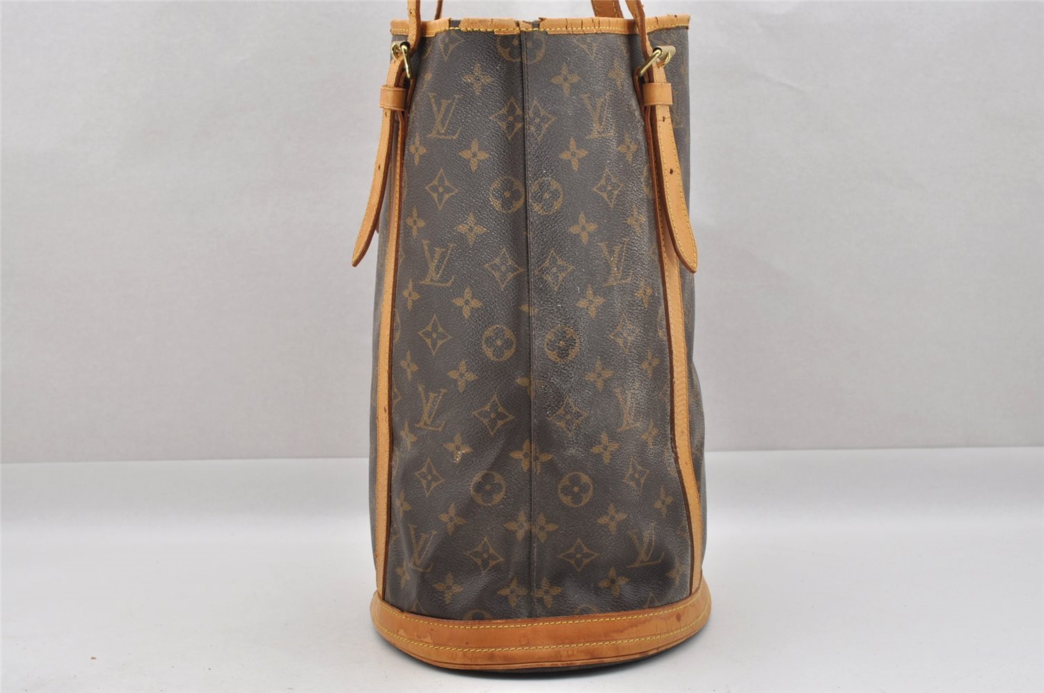 Authentic Louis Vuitton Monogram Bucket GM Shoulder Tote Bag M42236 Junk 4081I