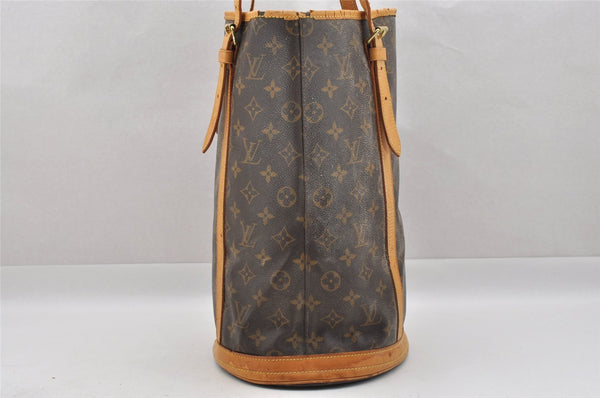 Authentic Louis Vuitton Monogram Bucket GM Shoulder Tote Bag M42236 Junk 4081I