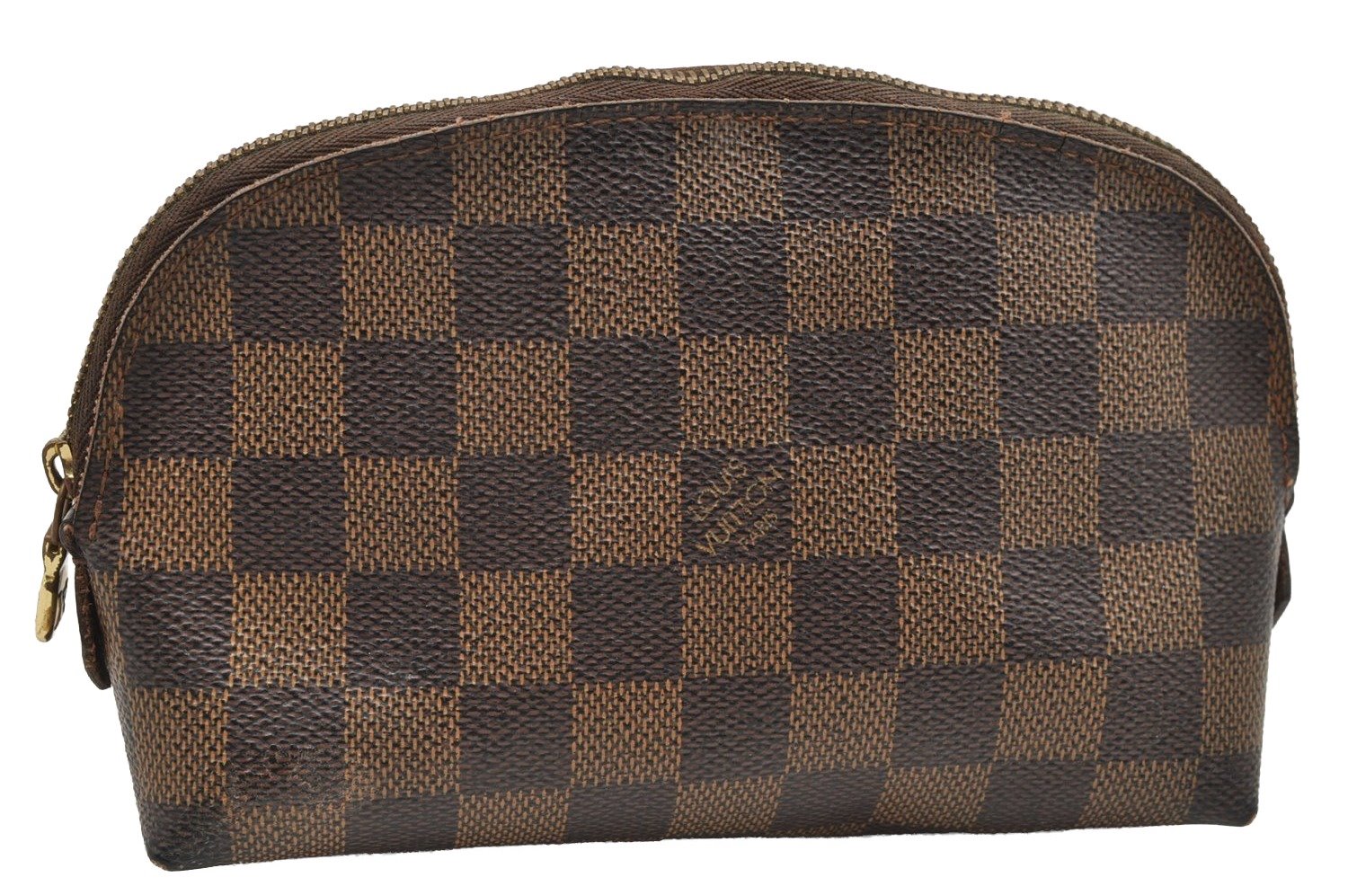 Authentic Louis Vuitton Damier Pochette Cosmetic PM Pouch N47516 LV 4085I