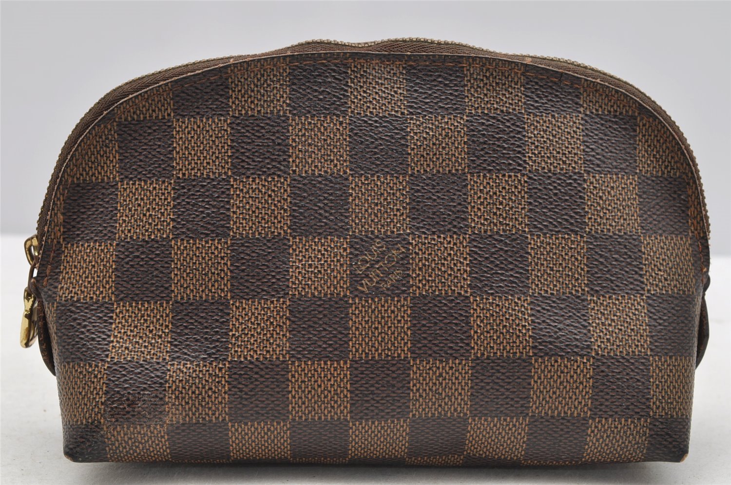 Authentic Louis Vuitton Damier Pochette Cosmetic PM Pouch N47516 LV 4085I