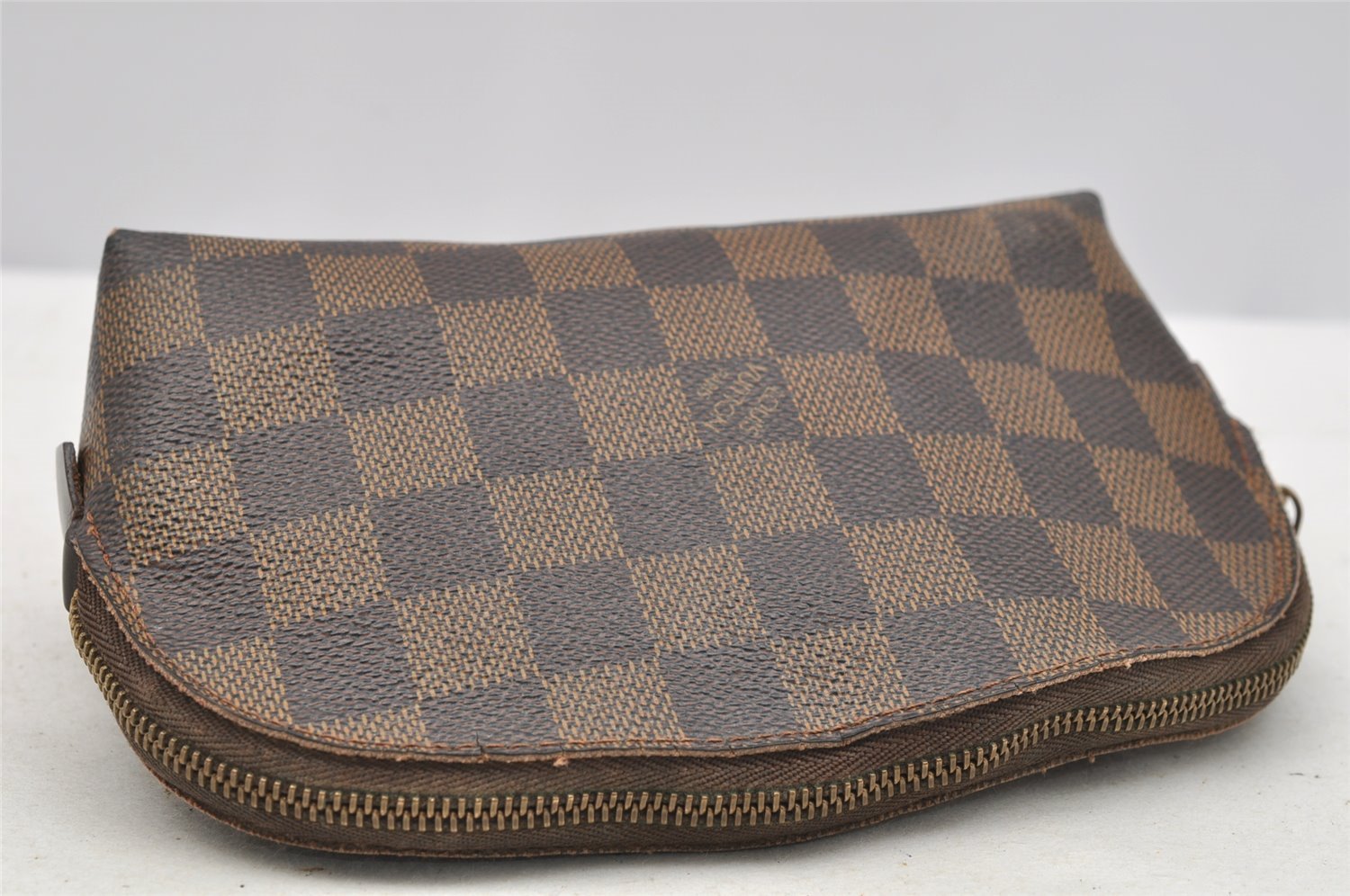 Authentic Louis Vuitton Damier Pochette Cosmetic PM Pouch N47516 LV 4085I