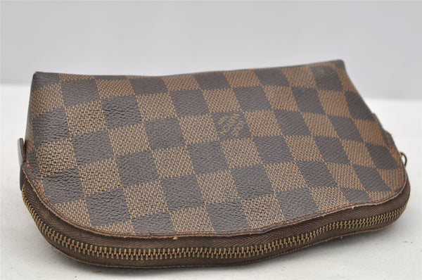 Authentic Louis Vuitton Damier Pochette Cosmetic PM Pouch N47516 LV 4085I