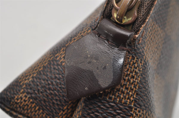 Authentic Louis Vuitton Damier Pochette Cosmetic PM Pouch N47516 LV 4085I