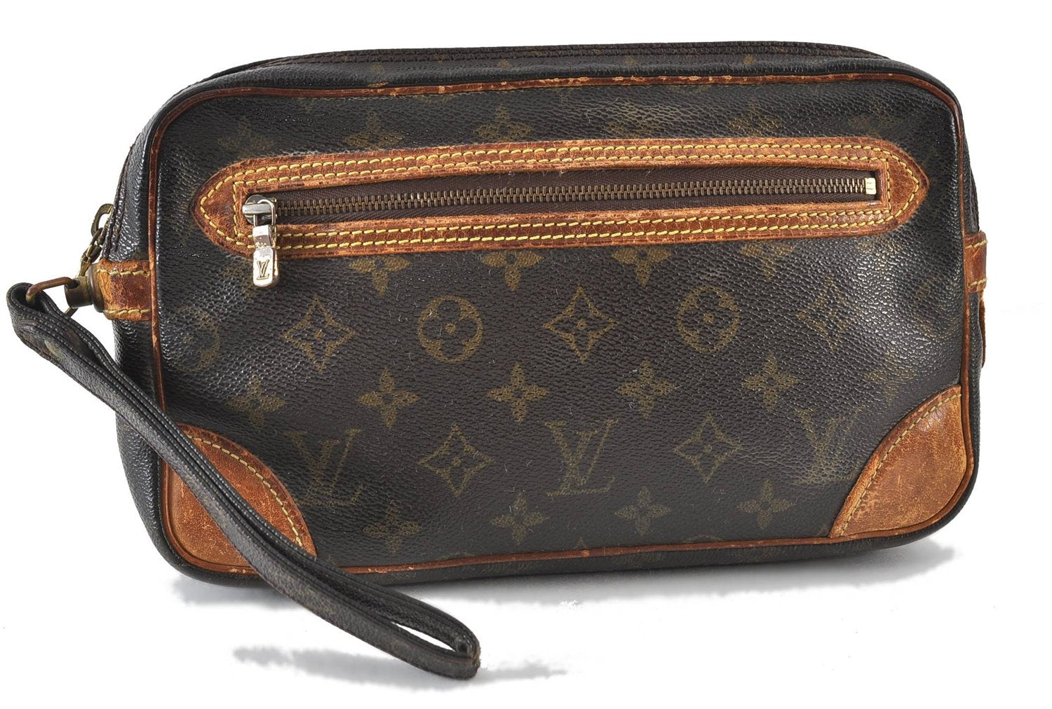 Auth Louis Vuitton Monogram Marly Dragonne GM Clutch Hand Bag M51825 LV 4087D