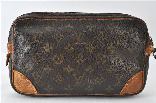 Auth Louis Vuitton Monogram Marly Dragonne GM Clutch Hand Bag M51825 LV 4087D