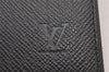 Authentic Louis Vuitton Taiga Agenda Poche Notebook Cover Black R20425 LV 4088I