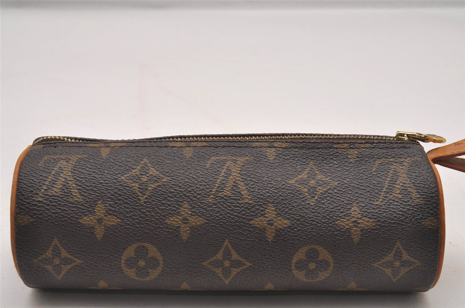 Authentic Louis Vuitton Monogram Trousse Ronde Pen Case Pouch M47630 LV 4089I