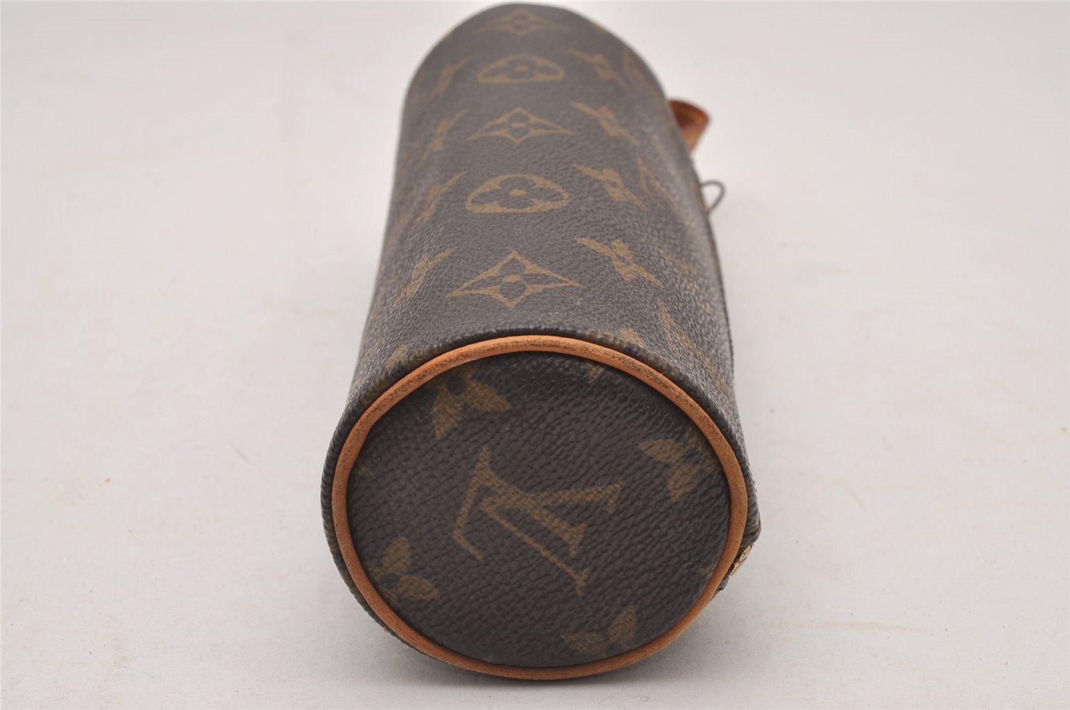 Authentic Louis Vuitton Monogram Trousse Ronde Pen Case Pouch M47630 LV 4089I