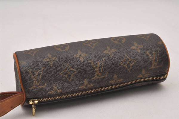 Authentic Louis Vuitton Monogram Trousse Ronde Pen Case Pouch M47630 LV 4089I