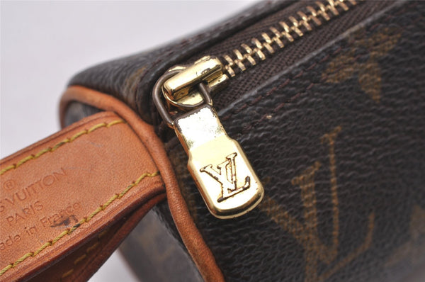 Authentic Louis Vuitton Monogram Trousse Ronde Pen Case Pouch M47630 LV 4089I