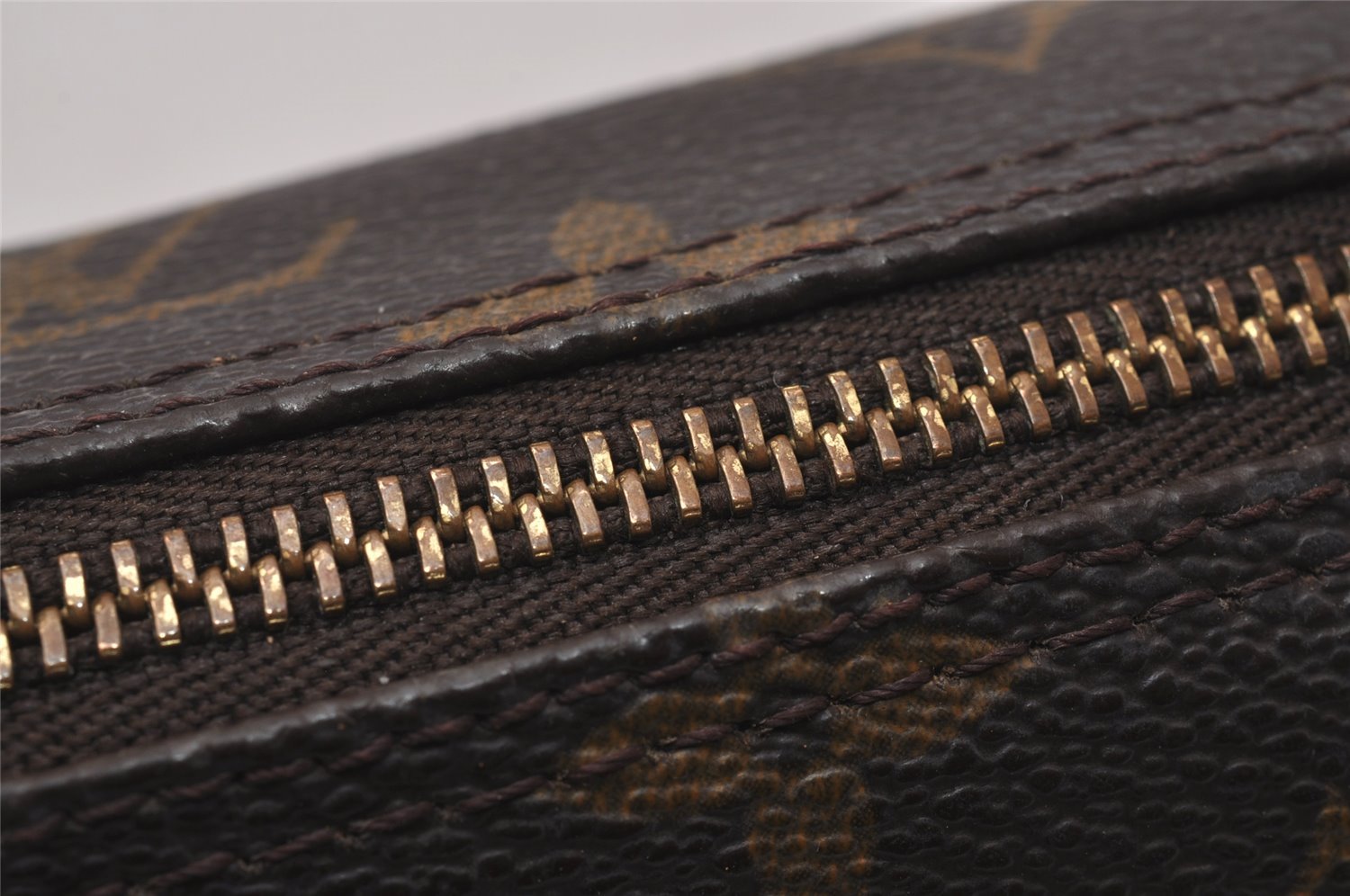 Authentic Louis Vuitton Monogram Trousse Ronde Pen Case Pouch M47630 LV 4089I