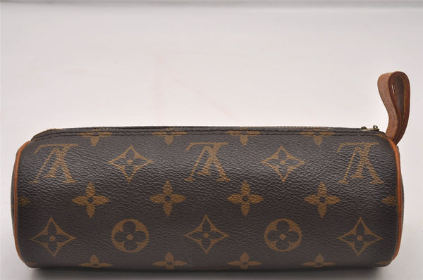 Authentic Louis Vuitton Monogram Trousse Ronde Pen Case Pouch M47630 Junk 4093I