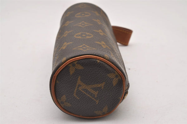 Authentic Louis Vuitton Monogram Trousse Ronde Pen Case Pouch M47630 Junk 4093I