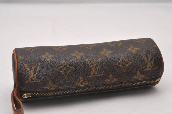 Authentic Louis Vuitton Monogram Trousse Ronde Pen Case Pouch M47630 Junk 4093I
