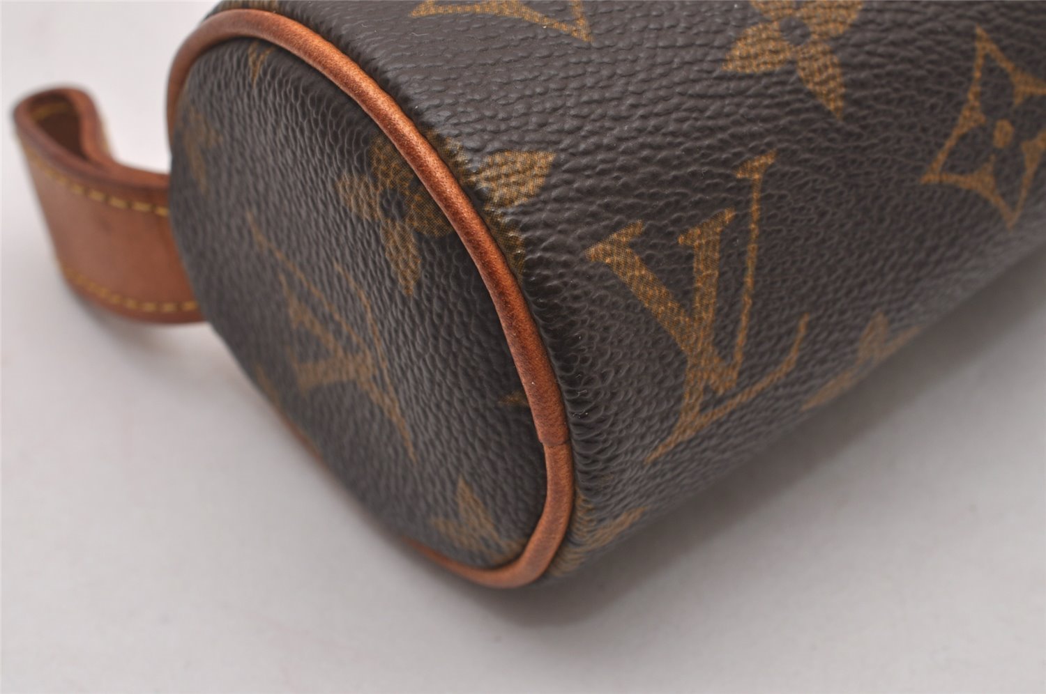 Authentic Louis Vuitton Monogram Trousse Ronde Pen Case Pouch M47630 Junk 4093I