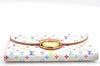 Auth Louis Vuitton Monogram Multicolor Portefeuille Eugenie Wallet White 4094I