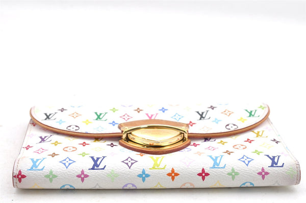 Auth Louis Vuitton Monogram Multicolor Portefeuille Eugenie Wallet White 4094I