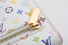 Auth Louis Vuitton Monogram Multicolor Portefeuille Eugenie Wallet White 4094I