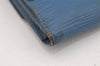 Auth Louis Vuitton Epi Porte Monnaie Billets Cartes Credit Wallet Blue LV 4095I