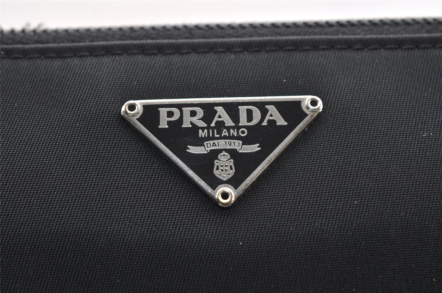 Authentic PRADA TESSUTO Nylon Saffiano Leather Long Wallet M506 Black 4096I